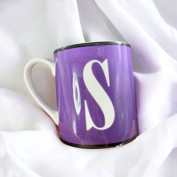 Lenox Kate Spade Wickford Letter Day Mug S Monogram Stripes Monogram 10 OZ W Box - Picture 2 of 14